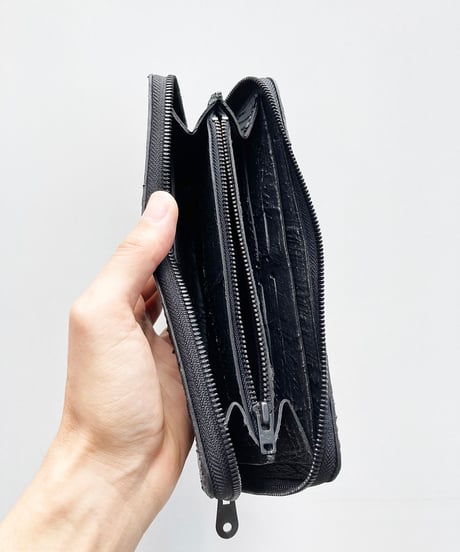 mw09｜ラウンドジップ長財布／BK
