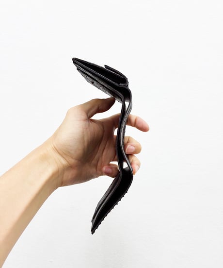 mw11｜三つ折り豆財布／BK