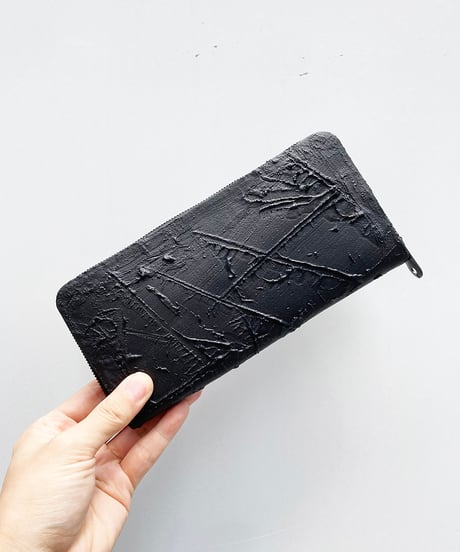 mw09｜ラウンドジップ長財布／BK