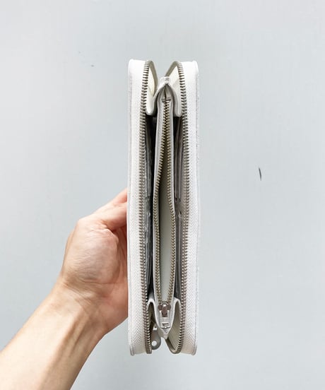 mw09｜ラウンドジップ長財布／WH