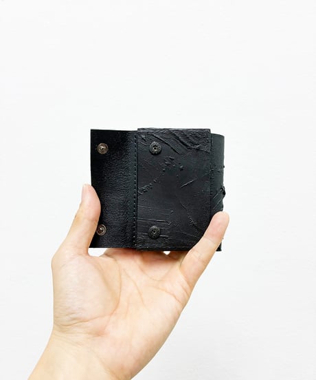 mw11｜三つ折り豆財布／BK