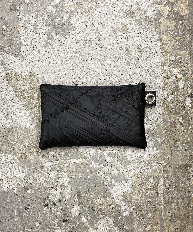 激レア カガリユウスケ 黒い壁 折り財布 パテ財布 おしゃれ