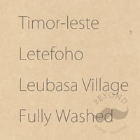 Timor Leste Letefoho Leubasa Village Fully Washed
