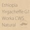 Ethiopia Yirgacheffe G1 Worka Sakkaro CWS Natural process