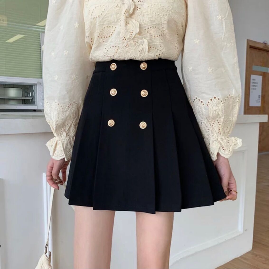 ★ChicLine★ ボタンサイドプリーツスカート 2カラー fit=scale-down,w=1200