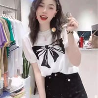 【即納】リボンジャガードニット♡ホワイト