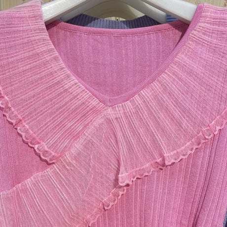 【即納】チュールニット♡ラベンダーピンク