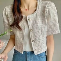 【即納】サマーパールツイードジャケット♡ベージュ