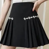 【即納】ビジュープリーツスカート♡ブラック