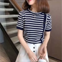 【即納】マリンボーダーニット♡ブルー