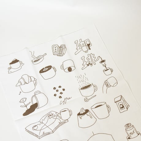 珈琲　coffee　手ぬぐい