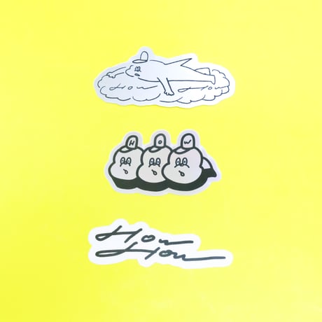 HOW drawing ステッカー3枚セット