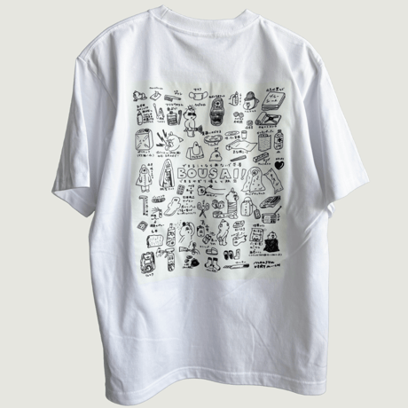 【背面蓄光にrenewal!!】BOUSAI T-shirts　white & black