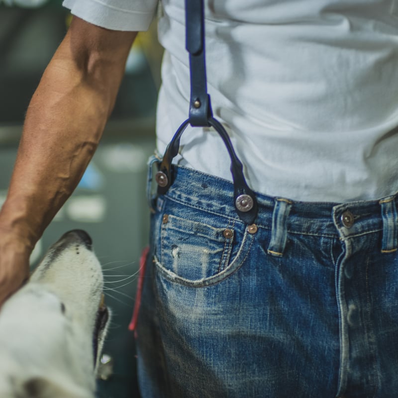 TCB Leather Suspenders | TCB jeans