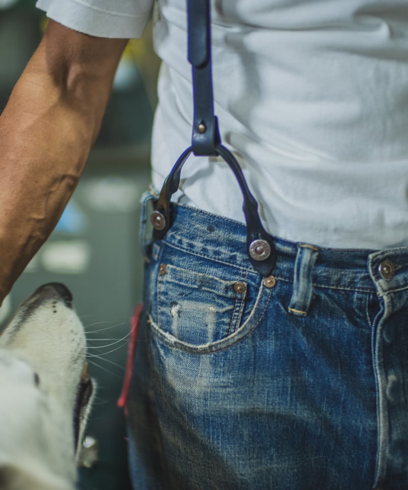 TCB Leather Suspenders | TCB jeans