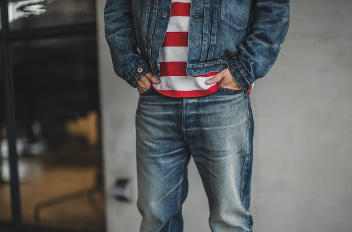 Fat Cats Records】Faded S40's Jeans 14oz | TCB