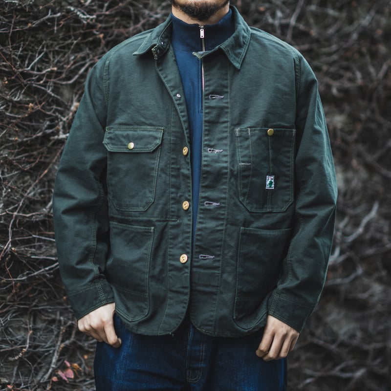 TCBジーンズ Cat Head JKT グリーンキャンバス 38新品未使用 Cat Head Jacket Green Canvas | TCB jeans