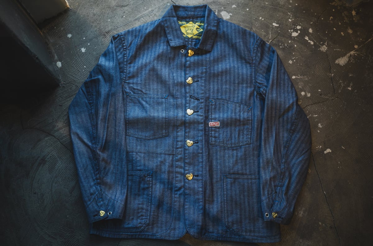 Cathartt Chore Coat Indigo Herringbone | TCB jeans