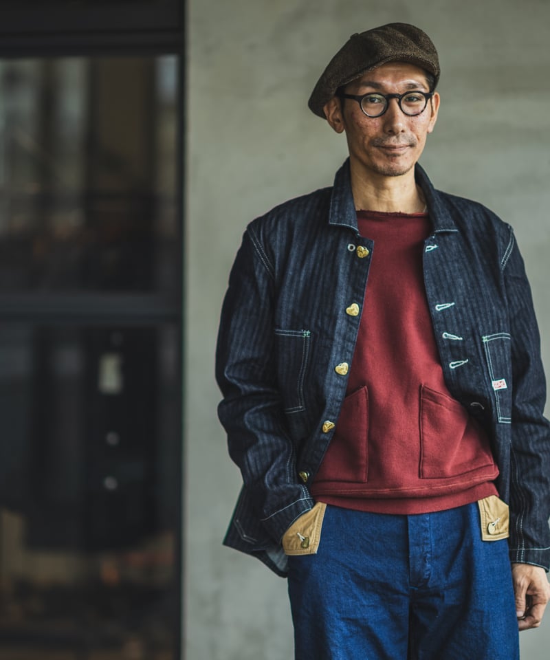 Cat A Log Chore Coat Denim Herringbone | TCB jeans