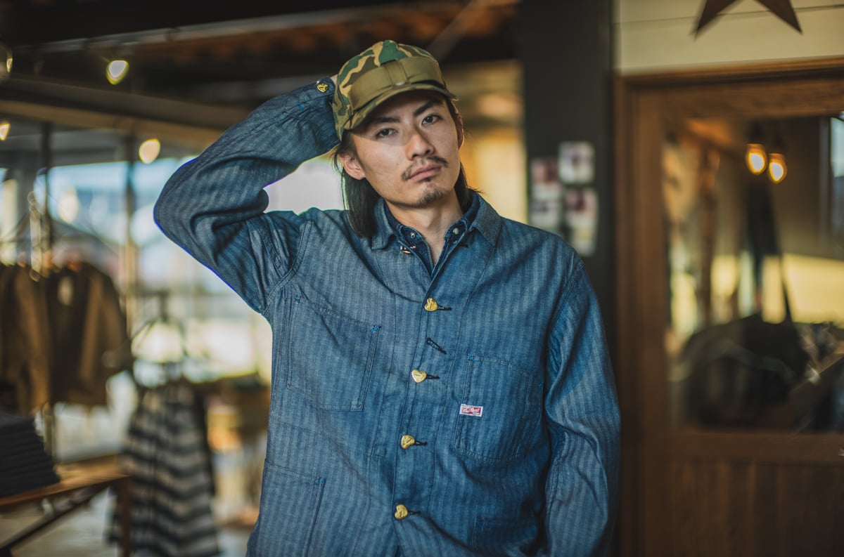 Cathartt Chore Coat Indigo Herringbone | TCB jeans