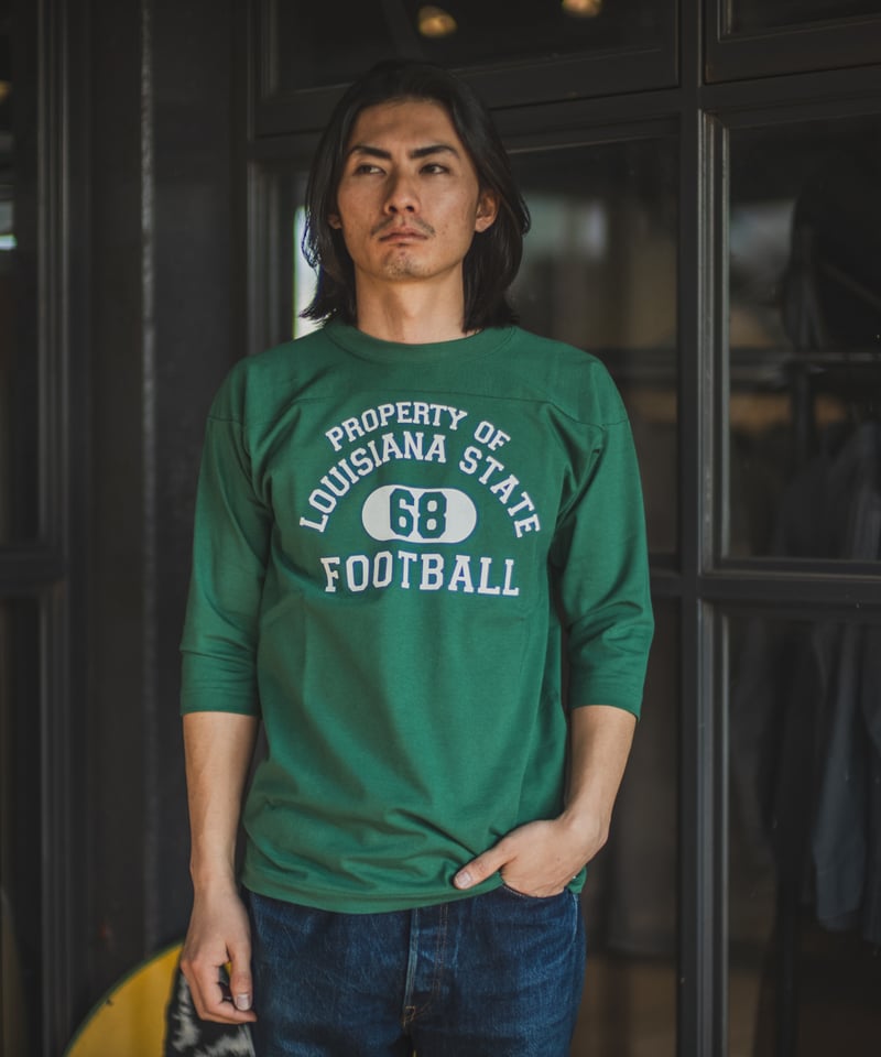 週末お値下げ【1度着用】Workers T.C.B. フットボールTシャツ L WORKERS / Football-T | TCB jeans