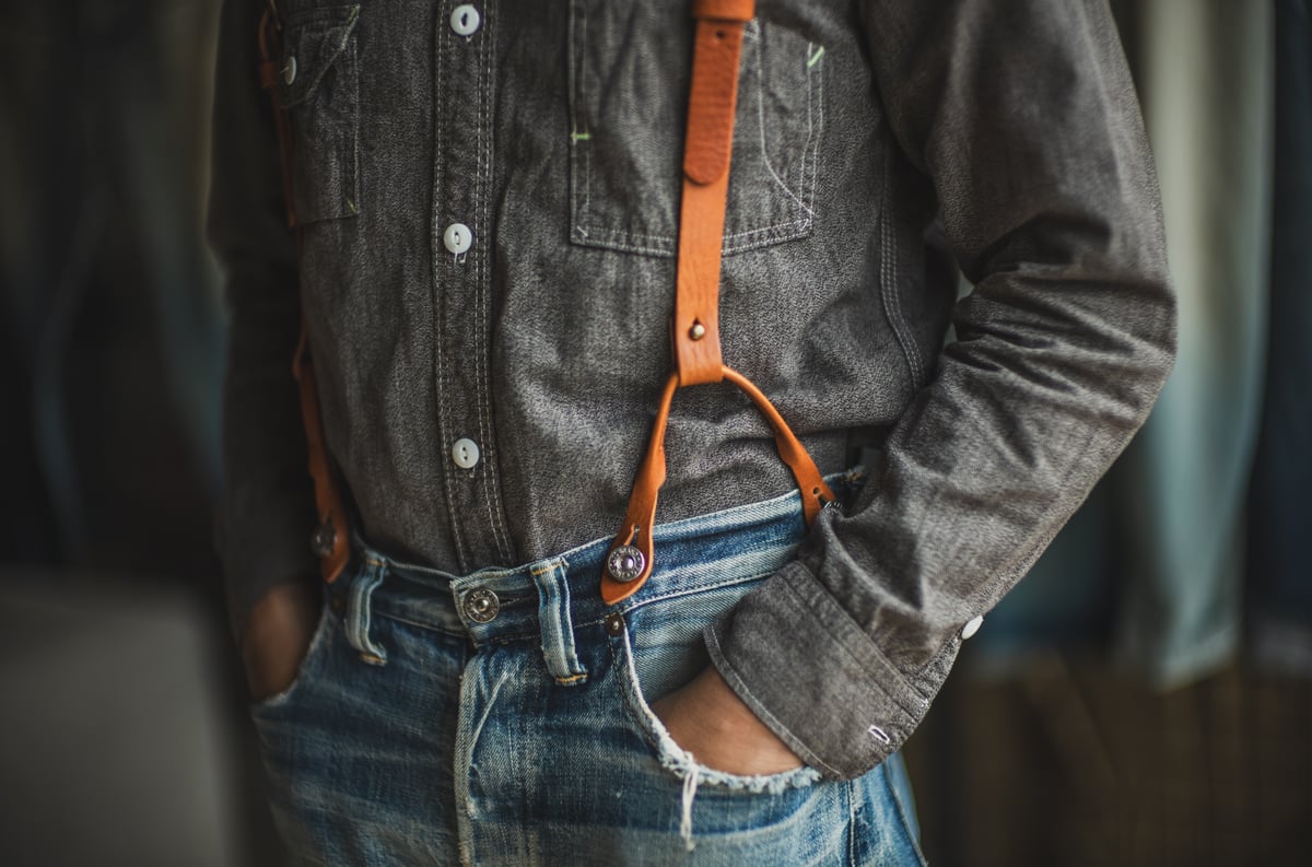 tcbジーンズ レザーサスペンダーM TCB Leather Suspenders | TCB jeans