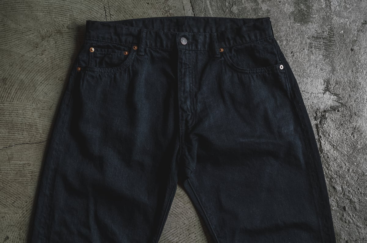 TCBジーンズ　505 BKBK サイズ32 ブラック TCB jeans TCBジーンズ 505 BKBK 505 ブラックジーンズ Qurious