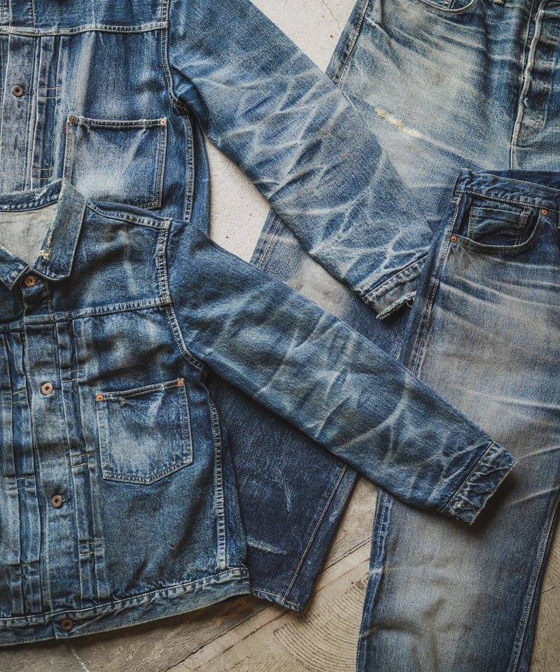 Fat Cats Records】Faded S40's Jeans 14oz | TCB