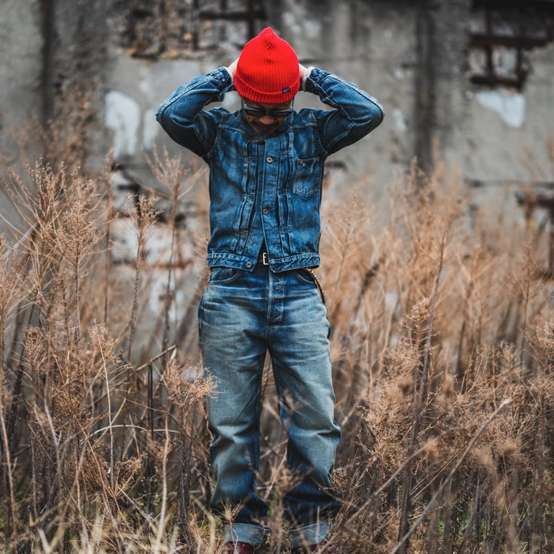 Fat Cats Records】Faded S40's Jeans 14oz | TCB