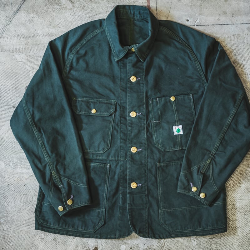 Cat Head Jacket Green Canvas | TCB jeans
