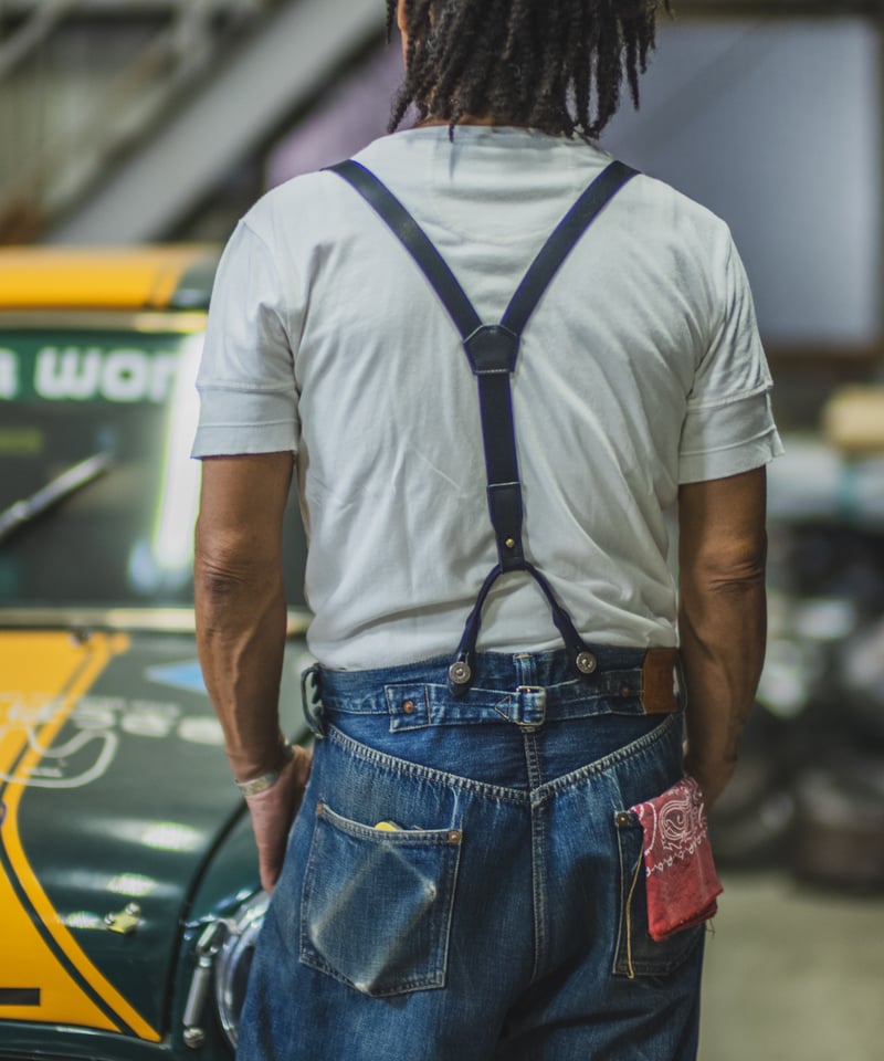 TCB Leather Suspenders | TCB jeans