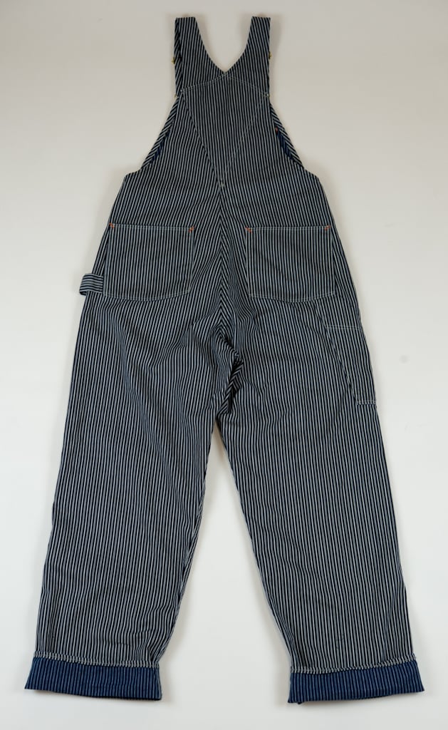 本日限定割引【30分使用】tcb jeans オーバーオール ヒッコリー 36 Wrecking Crew Pants Random Hickory Stripe | TCB
