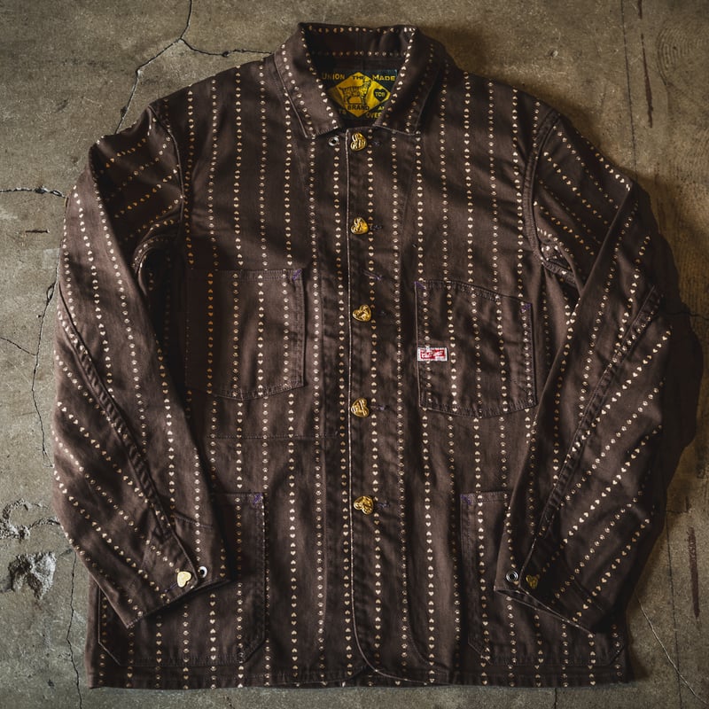 Cathartt Chore Coat Brown Paw Stripe | TCB jeans