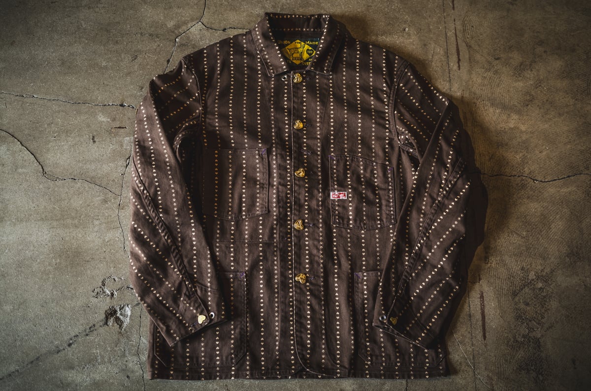 Cathartt Chore Coat Brown Paw Stripe | TCB jeans