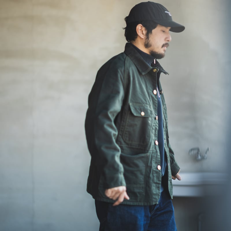 Cat Head Jacket Green Canvas | TCB jeans