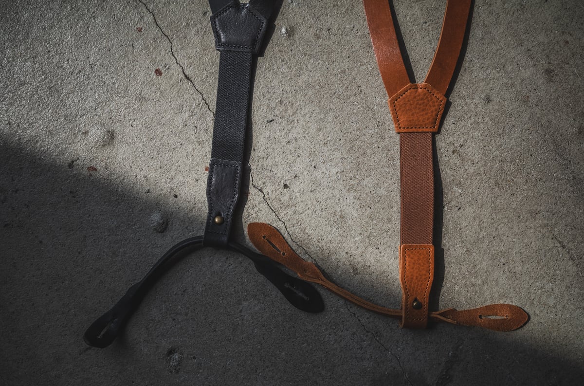 TCB Leather Suspenders | TCB jeans
