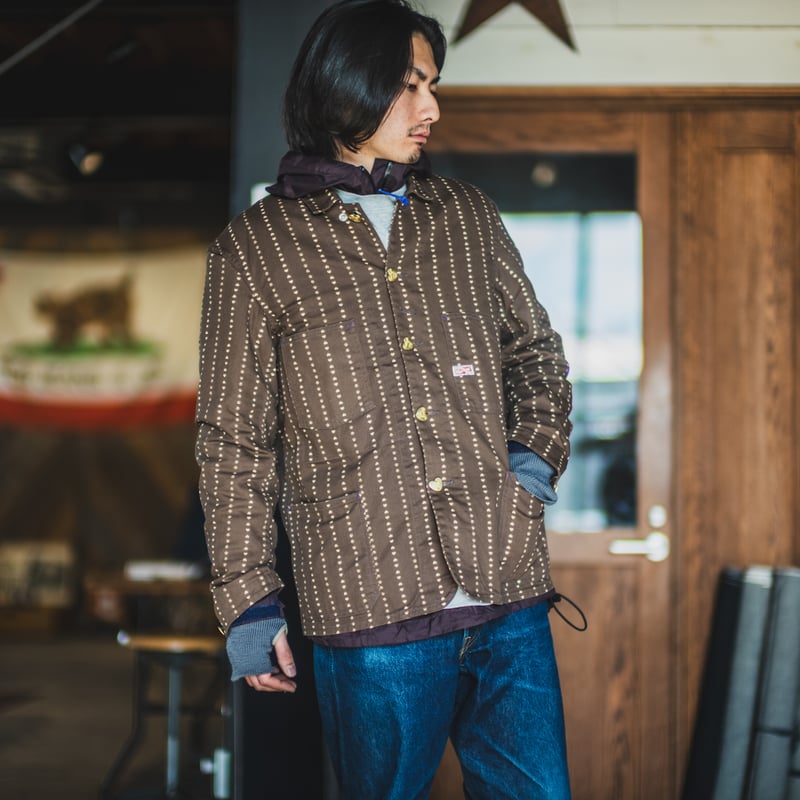 Cathartt Chore Coat Brown Paw Stripe | TCB jeans