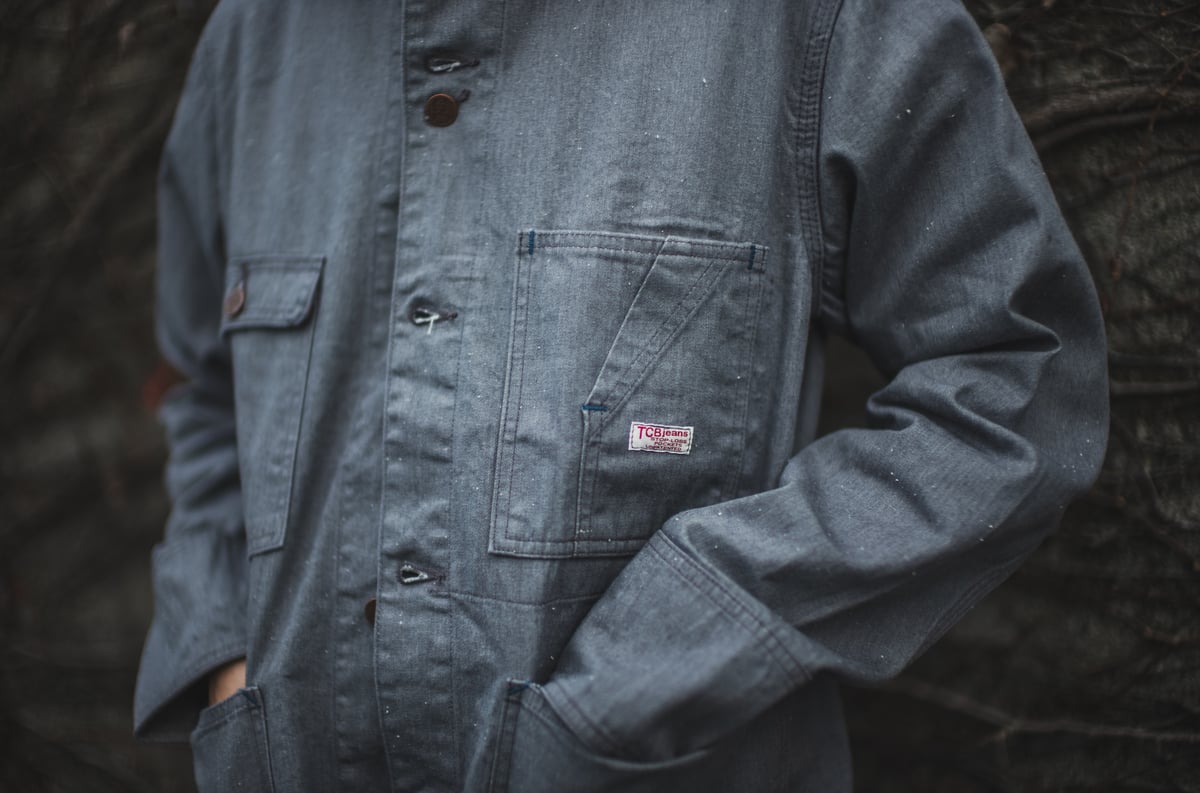 ❤️激落ち❗️TCBジーンズ『TABBY'S JACKET』38❤️LVCリーバイス TCB jeans TCBジーンズ Tabby's Coat Selvedge Covert DENIM タビーズ