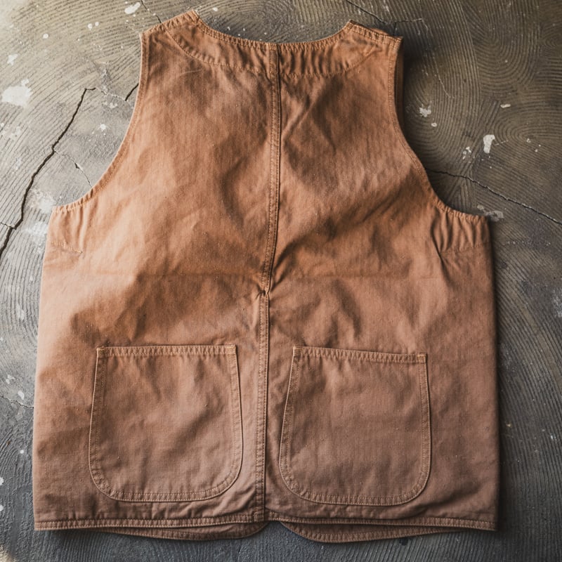 Huntsman Vest Neppy Brown Herringbone | TCB jeans