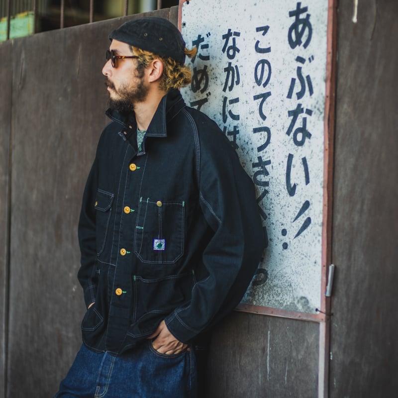 『新品』TCBジーンズ カバーオール Cat Head JacKet サイズ40 TCBジーンズ キャットヘッド カバーオール TCB jeans Cat Head