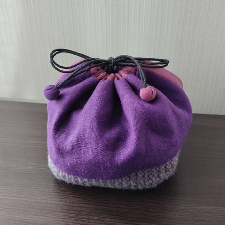 リネンの巾着袋　その1