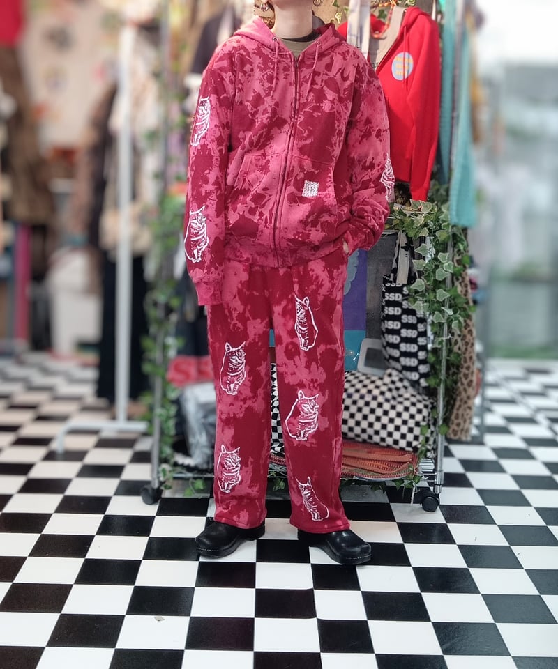 ssd cat タイダイブリーチ染め スウェットパンツ | SWIVEL SLUM DIVE