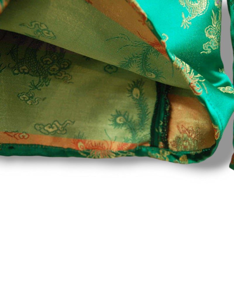 ALTER ME チャイナ 緑 ALTER ME チャイナ 緑 龍×鳳凰 チャイナセットアップ:グリーン