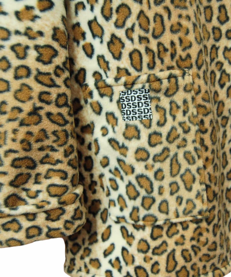 ヒョウ柄フリース ノーカラージャケット/レオパード | SWIVEL