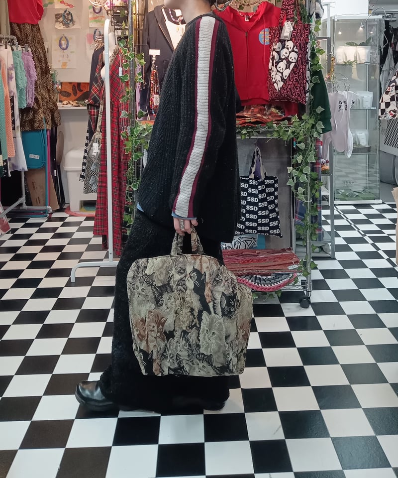 インディゴハート柄デニム♡刺繍のショルダーバッグ♡フリルリボン猫ちゃん Amazon.co.jp: デニム猫トートバッグ 小 13190 : ファッション