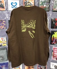 cat×ikuta shinmichi  long sleeve T shirt:brown