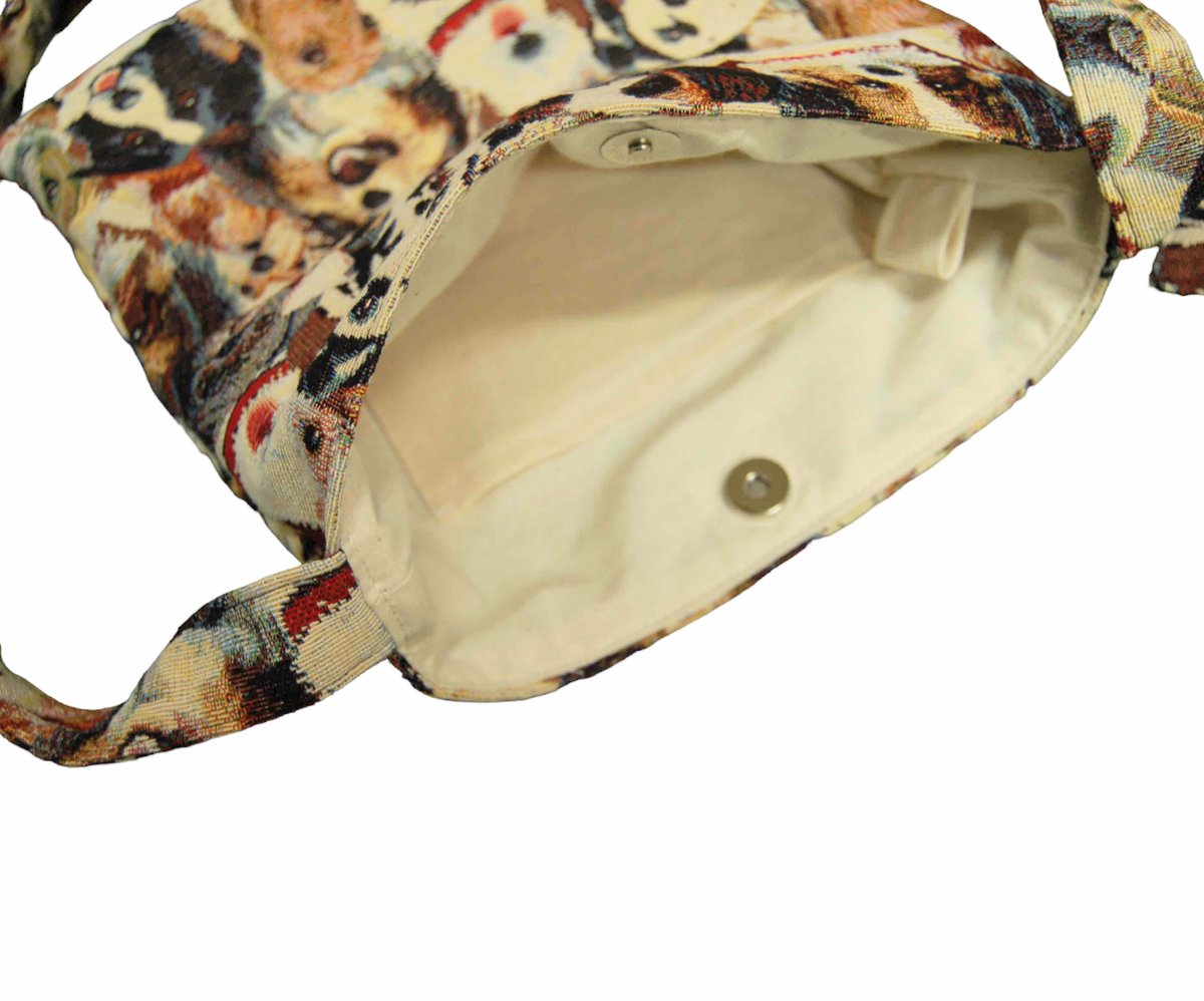 SSD犬柄 ゴブラン織 ショルダーバッグ:オランダ生地 | SWIVEL SLUM DIVE