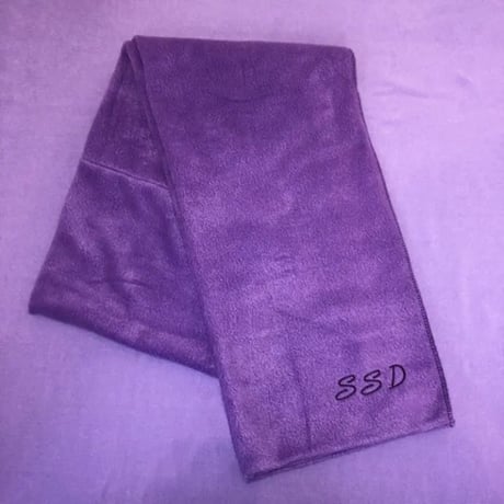 SSD刺繍フリースマフラー/パープル