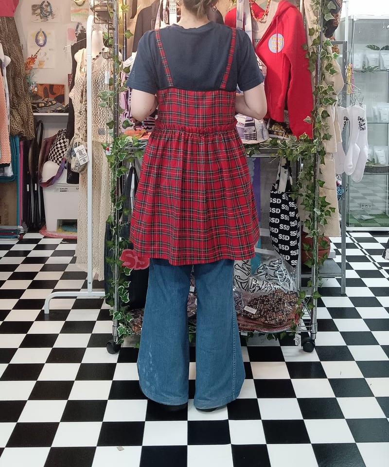 タータンチェック キャミソール ギャザーチュニック | SWIVEL