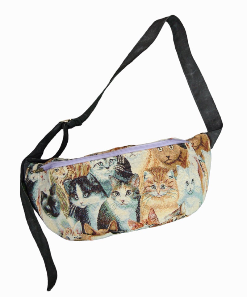 オランダ生地 猫柄ゴブラン織り ボディバッグ | SWIVEL SLUM DIVE 